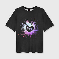 Футболка оверсайз женская BTS, цвет: 3D-принт