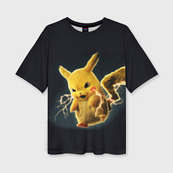 Женская футболка оверсайз Pikachu Pika Pika
