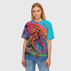 Футболка оверсайз женская HyperBeast, цвет: 3D-принт — фото 2