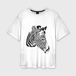 Женская футболка оверсайз Zebra