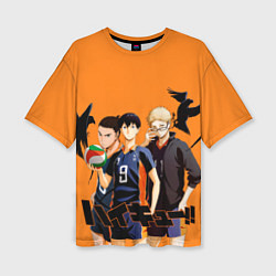 Футболка оверсайз женская Haikyu Team, цвет: 3D-принт