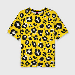 Футболка оверсайз женская Леопард, цвет: 3D-принт