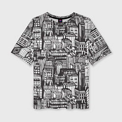 Женская футболка оверсайз Бесконечный город