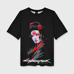 Женская футболка оверсайз CYBERPUNK 2077 JAPAN