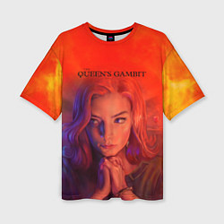 Футболка оверсайз женская Queens Gambit Ход Королевы, цвет: 3D-принт