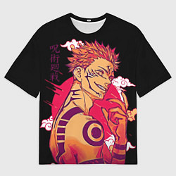 Женская футболка оверсайз Двуликий магическая битва