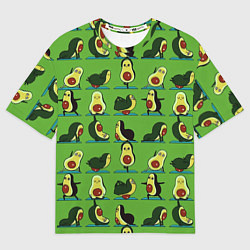 Футболка оверсайз женская Авокадо Зарядка, цвет: 3D-принт