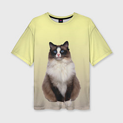 Женская футболка оверсайз Персидская пушистая кошка