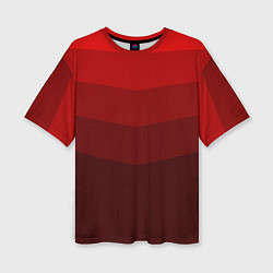 Женская футболка оверсайз Красный Градиент