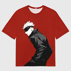 Футболка оверсайз женская Годжо Магическая Битва арт02, цвет: 3D-принт