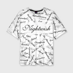Женская футболка оверсайз Nightwish Songs Найтвиш песни Z