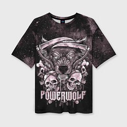 Женская футболка оверсайз Powerwolf