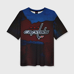 Футболка оверсайз женская WASHINGTON CAPITALS, цвет: 3D-принт
