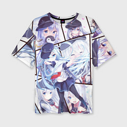 Женская футболка оверсайз Kantai Collection: Hibiki