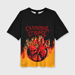 Женская футболка оверсайз Cannibal Corpse Труп Каннибала Z