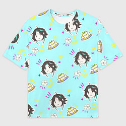 Футболка оверсайз женская Сяо и тофу, цвет: 3D-принт