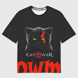 Футболка оверсайз женская Cat of war, цвет: 3D-принт