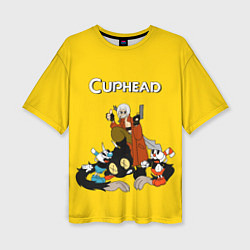 Женская футболка оверсайз Cuphead x DMC