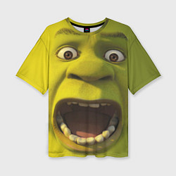 Футболка оверсайз женская Shrek is Yelling, цвет: 3D-принт