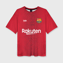 Футболка оверсайз женская FC Barcelona Goalkeeper 202122, цвет: 3D-принт