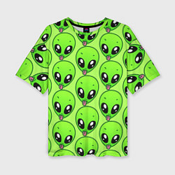 Женская футболка оверсайз Инопланетяне