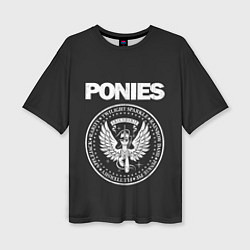 Футболка оверсайз женская Pony x Ramones, цвет: 3D-принт