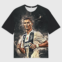 Футболка оверсайз женская Криштиану Роналду Ювентус, цвет: 3D-принт