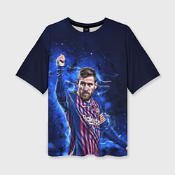 Футболка оверсайз женская Lionel Messi Barcelona 10, цвет: 3D-принт