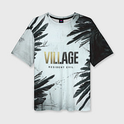 Женская футболка оверсайз Resident Evil Village Crow