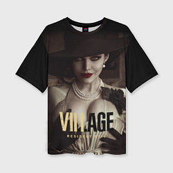 Женская футболка оверсайз Resident Evil Village Димитреску фан-косплей