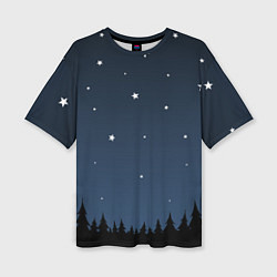 Женская футболка оверсайз Ночное небо