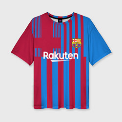 Женская футболка оверсайз Месси Барселона 20212022