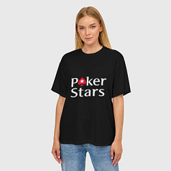 Футболка оверсайз женская Poker Stars, цвет: 3D-принт — фото 2