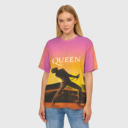 Футболка оверсайз женская Queen Freddie Mercury Z, цвет: 3D-принт — фото 2
