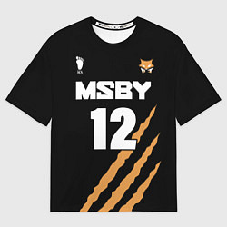 Футболка оверсайз женская 12 MSBY BLACK JACKALS, цвет: 3D-принт