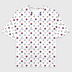 Футболка оверсайз женская Taekwondo, цвет: 3D-принт