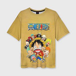 Женская футболка оверсайз Персонажи One Piece Большой куш