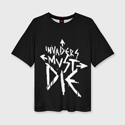 Женская футболка оверсайз Invaders must die
