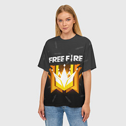 Футболка оверсайз женская Free Fire Фри фаер, цвет: 3D-принт — фото 2
