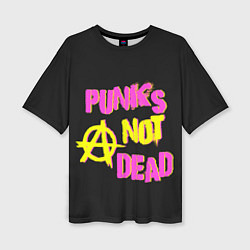 Женская футболка оверсайз Панк анархия