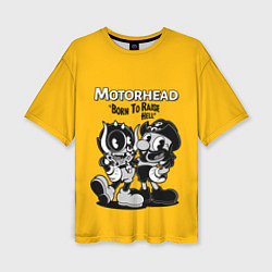 Женская футболка оверсайз Motorhead x Cuphead