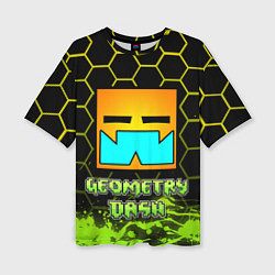 Футболка оверсайз женская Geometry Dash Классика, цвет: 3D-принт