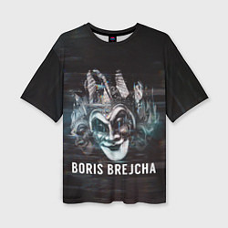 Женская футболка оверсайз Boris Brejcha Mask