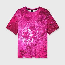Женская футболка оверсайз Розовые Пузырьки
