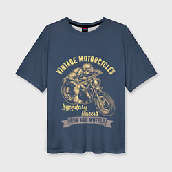 Женская футболка оверсайз Винтажные мотоциклы