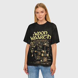 Футболка оверсайз женская Amon Amarth, цвет: 3D-принт — фото 2