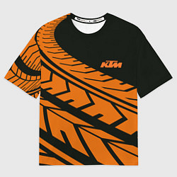Футболка оверсайз женская ORANGE KTM КТМ Z, цвет: 3D-принт