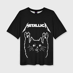 Футболка оверсайз женская METALLICA МЕТАЛЛИКА, цвет: 3D-принт