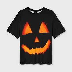 Женская футболка оверсайз Helloween pumpkin jack