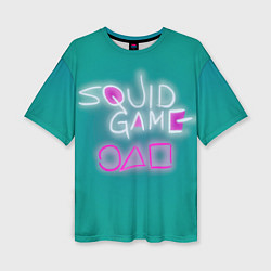 Женская футболка оверсайз Squid game a